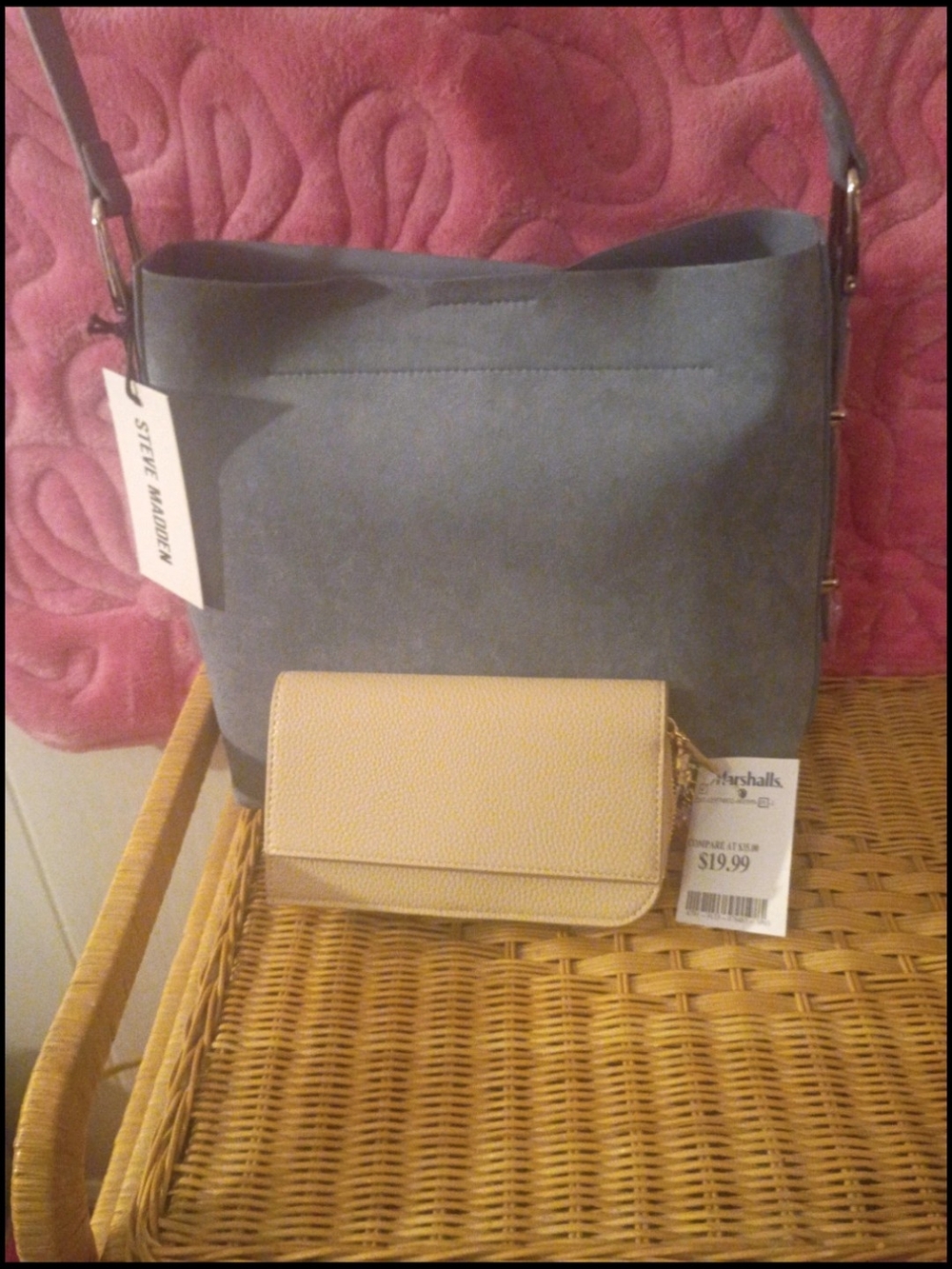 Steve Madden Suede Purse With Wallet - Picture 4 of 6